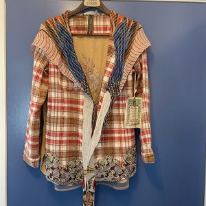 Ararat Sarah of York open front hooded jacket shirt M